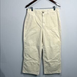 Gap Butter Yellow Colored High Rise Stride Ankle Wide Leg Chinos Size 12